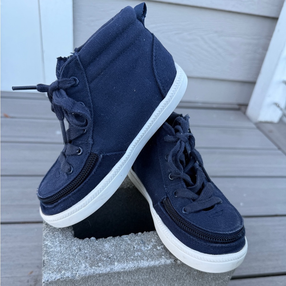 Billy Zip Up Navy Classic High-Top Tennis Shoes Sneakers